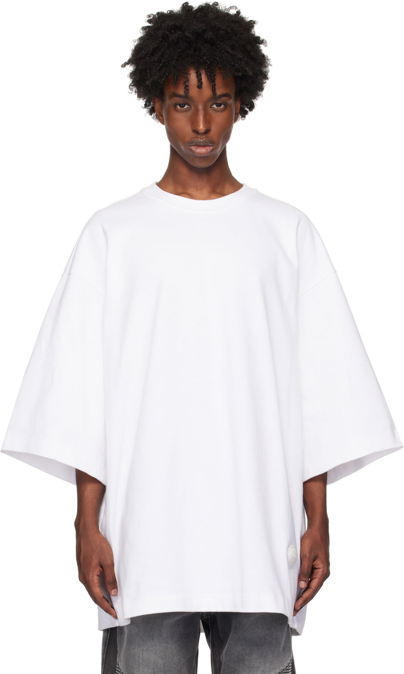 Tričko Alexander Wang Oversized Drop-Sleeve T-shirt Biela | UCC4241710