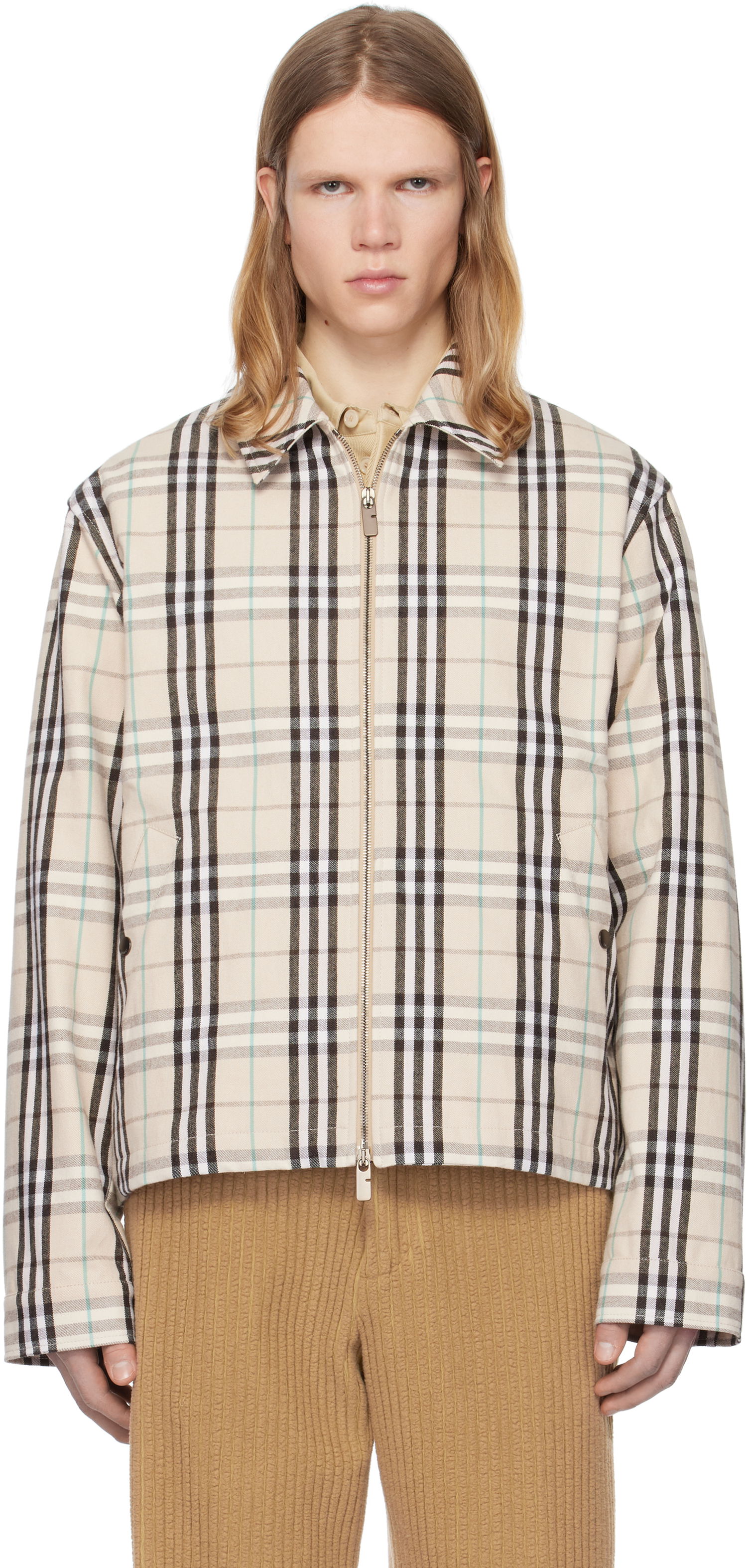 Bunda Burberry Burberry Check Cotton Harrington Jacket Béžová | 8101040, 0