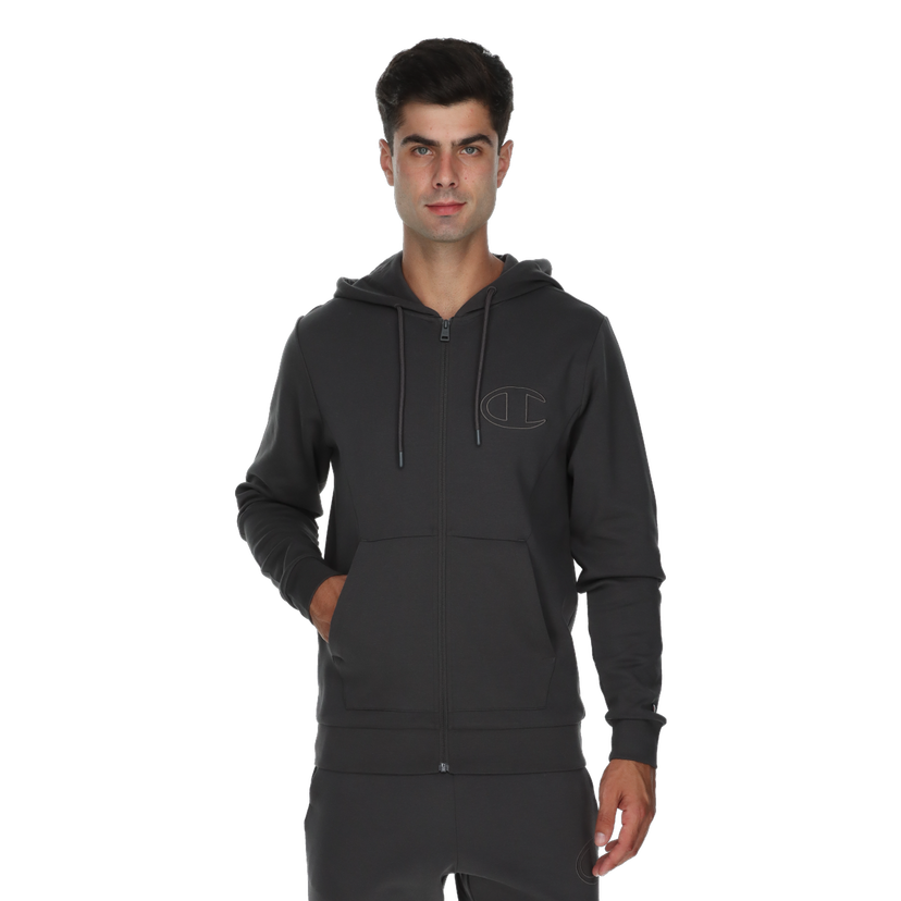Mikina Champion Hooded Full Zip Sweatshirt Šedá | 222134-ES504