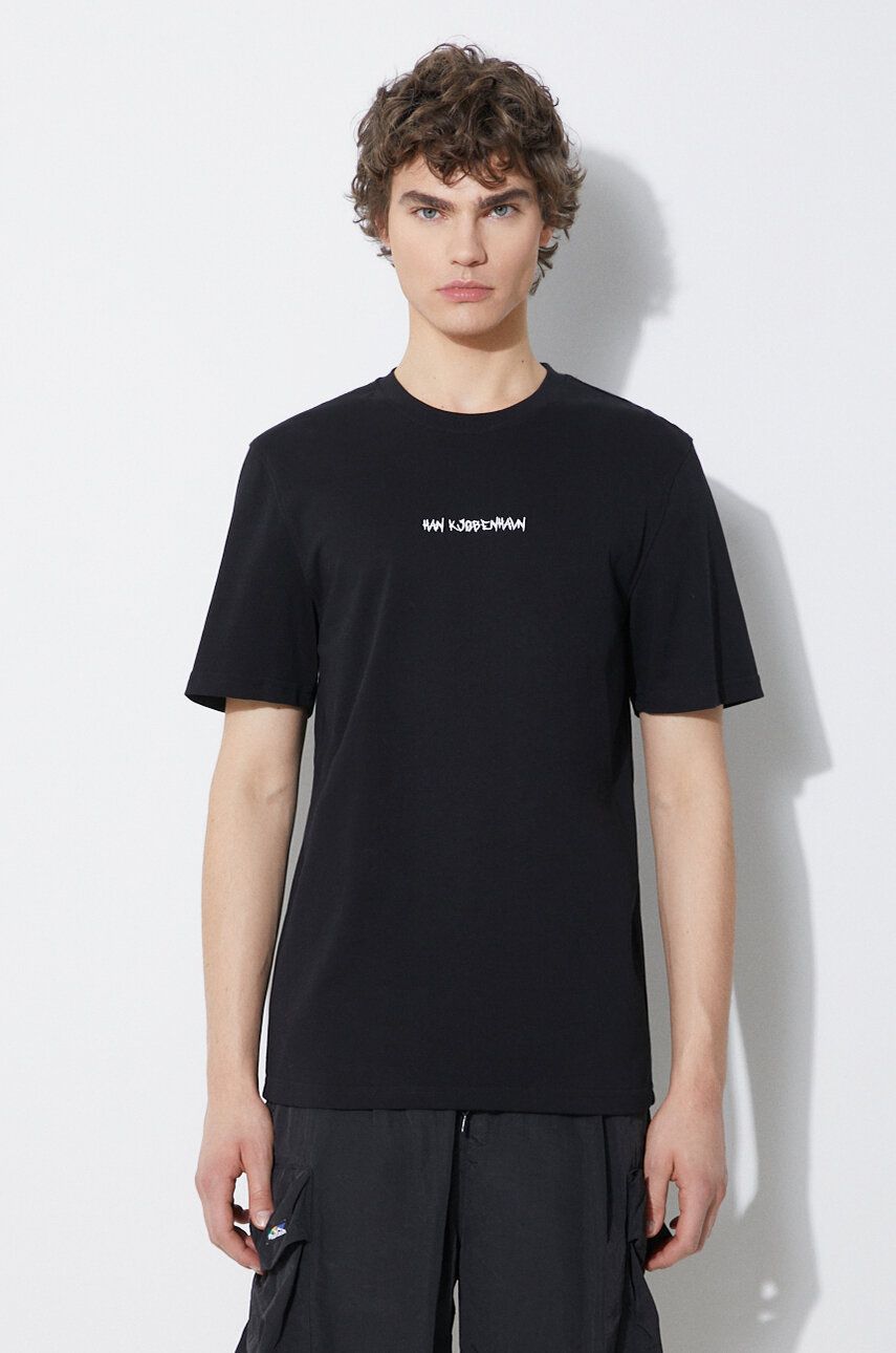 Tričko Han Kjøbenhavn Han Kjøbenhavn Graphic Font T-Shirt Čierna | M.133614, 0