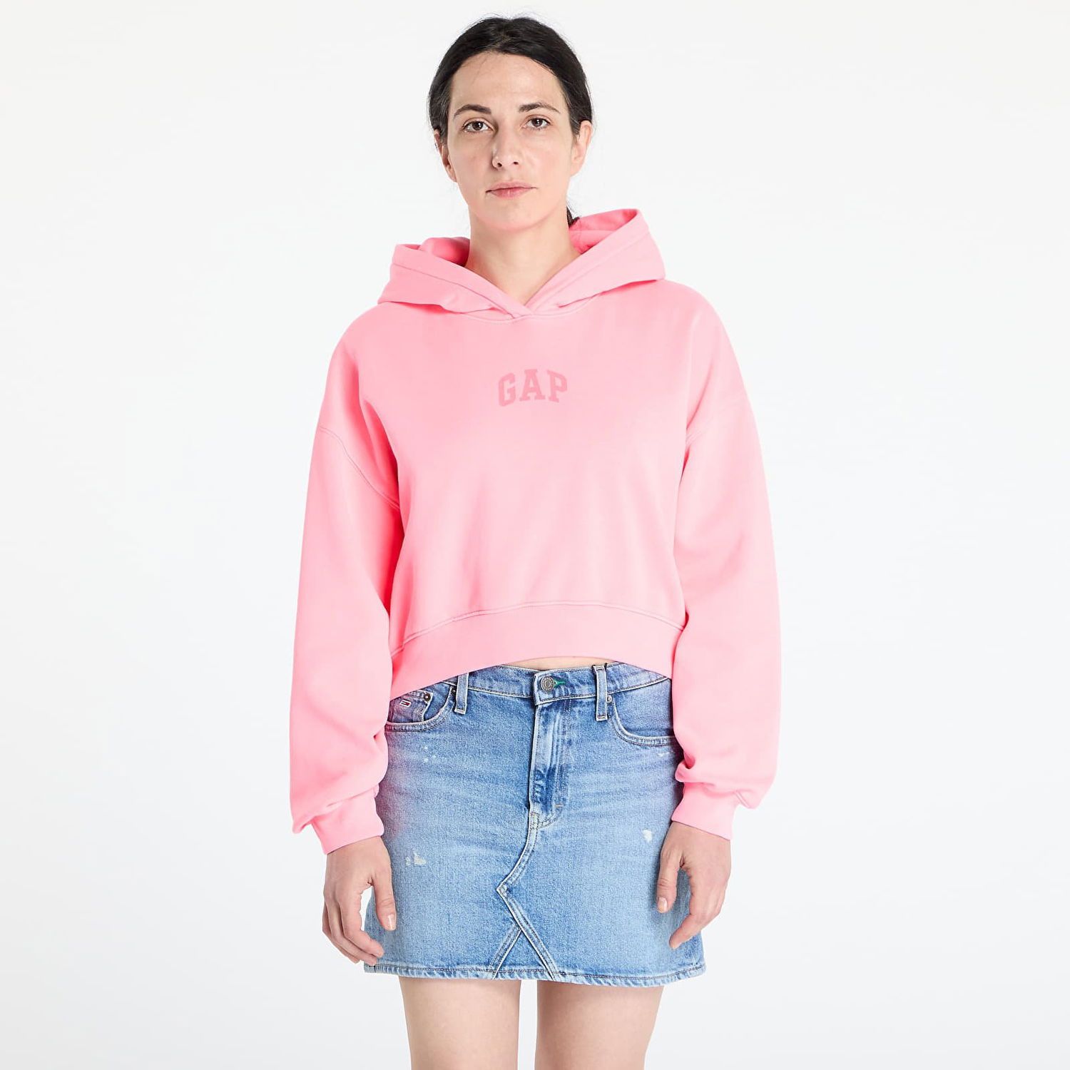 Mikina GAP GAP Logo Cropped Hoodie Ružová | 841725-08, 0