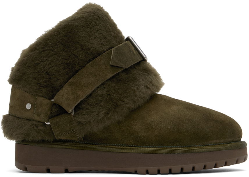 Tenisky a topánky Burberry Burberry Shearling Chubby Boots Zelené | 8092544, 0