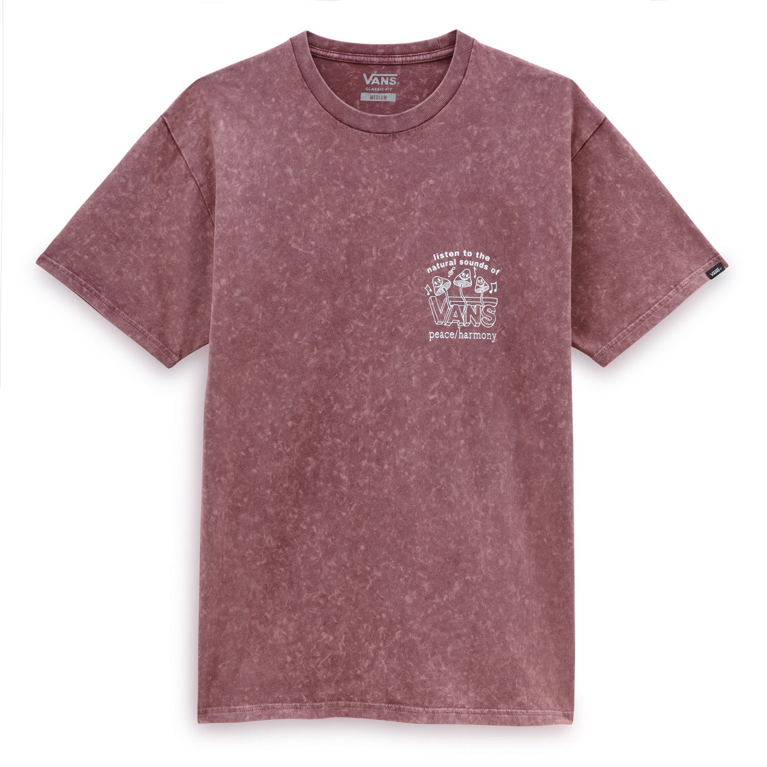 Tričko Vans Plant Harmony Acid Washed Tee Vínová | VN0000M2ALI1, 1
