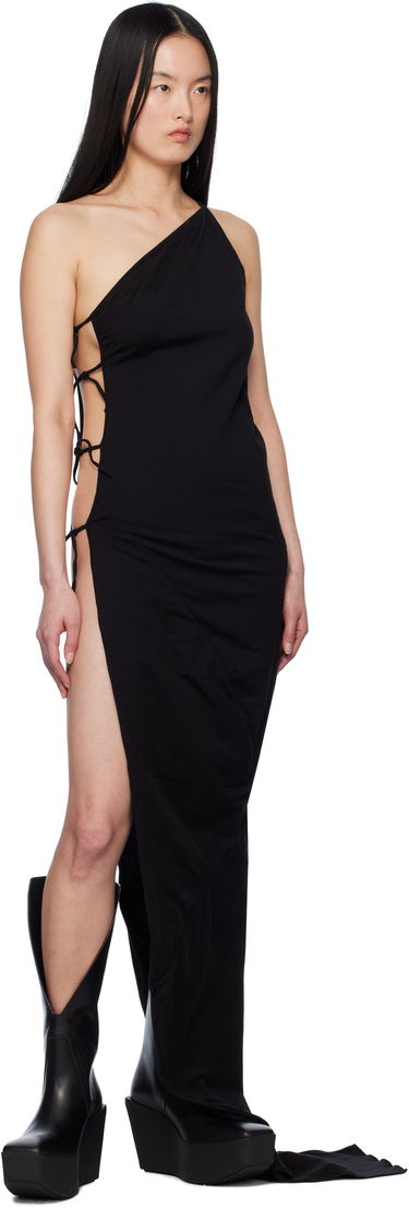 Šaty Rick Owens Rick Owens DRKSHDW One-Shoulder Maxi Dress Čierna | DS01E3516 RN, 3