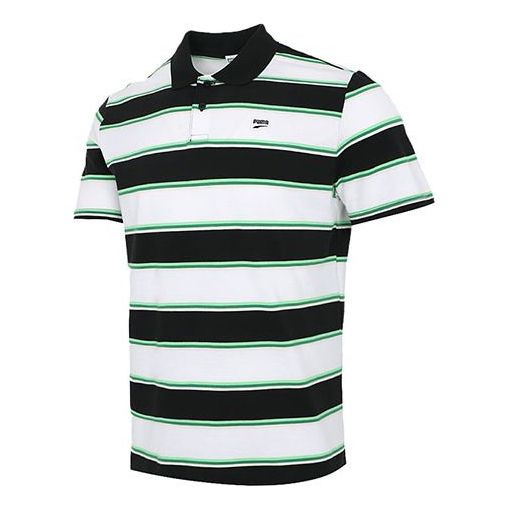 Polo tričko Puma Downtown Stripe Polo Shirt Čierna | 599781-02, 0