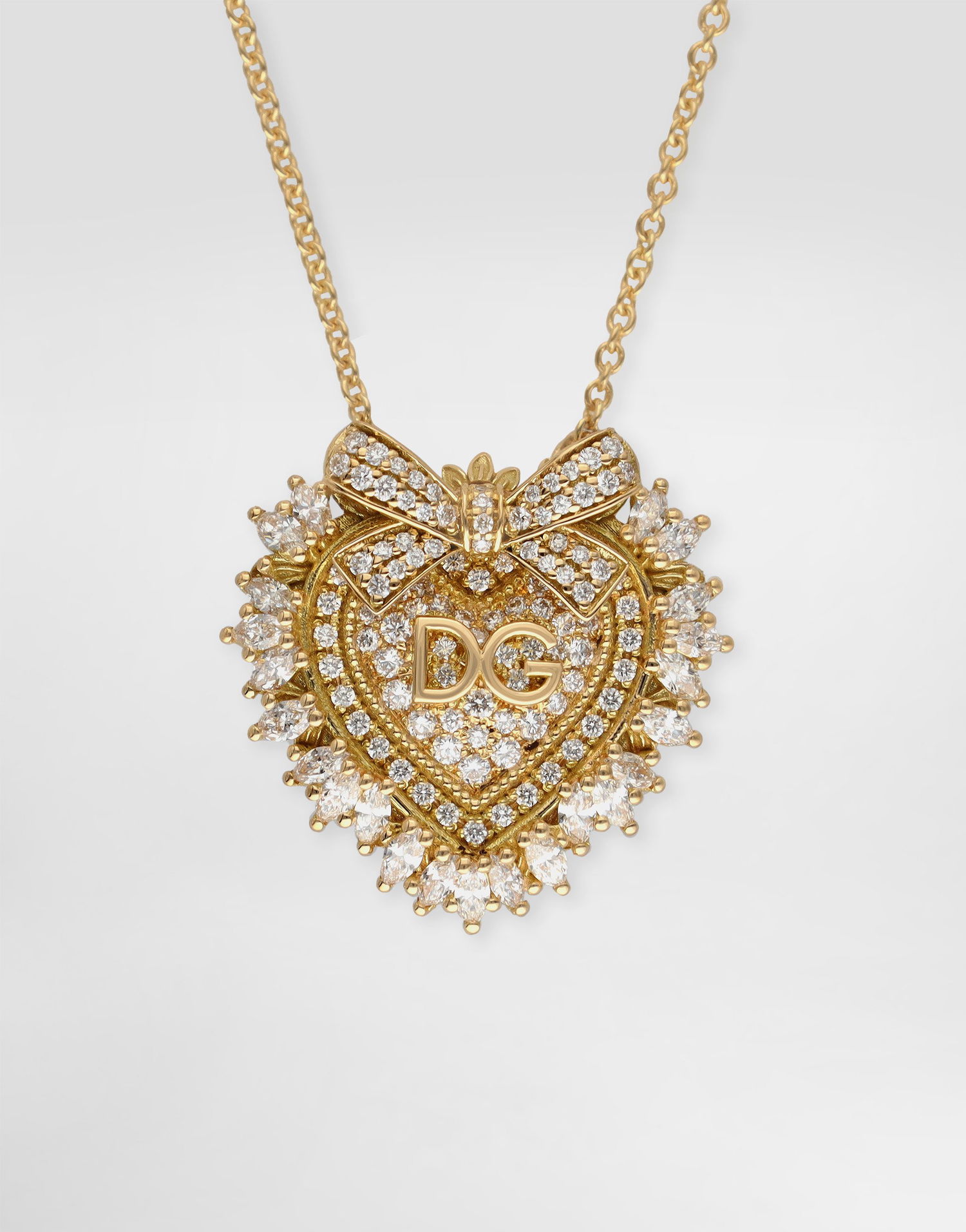 Náhrdelník Dolce & Gabbana Dolce & Gabbana Devotion 18 Carat Yellow Gold Diamond Heart Pendant Necklace Metalická | WNND1KWYEDWZOO00, 1