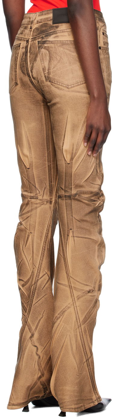 Džínsy Ottolinger Ottolinger Exclusive Ruched Jeans Hnedá | 1701708, 2
