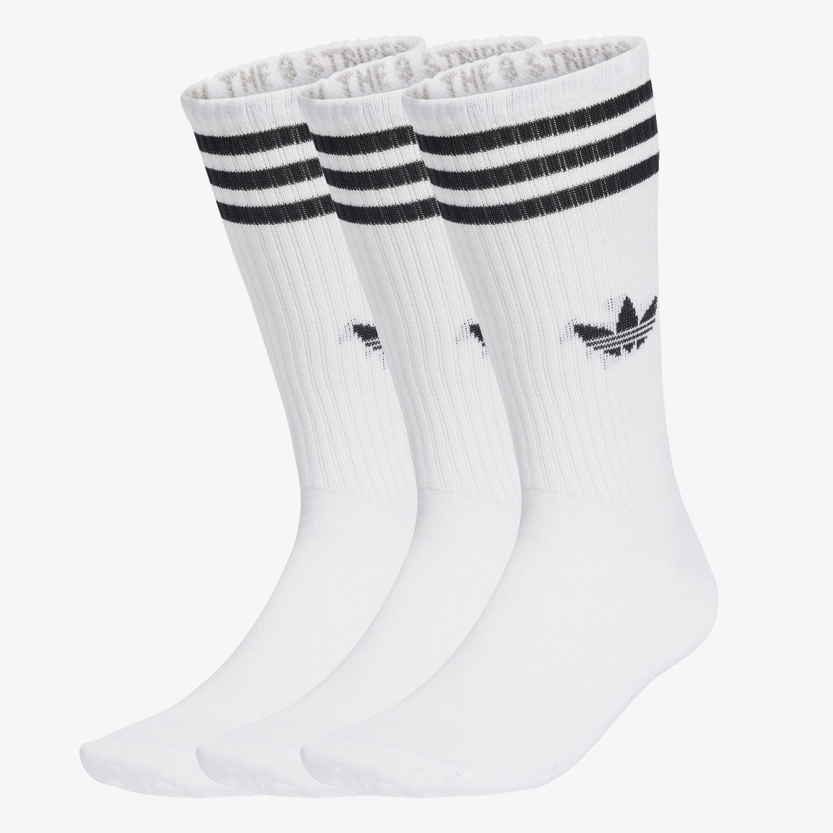 Ponožky adidas Performance 3-Stripes High Crew Socks - 3 Pairs Biela | JV7416, 1