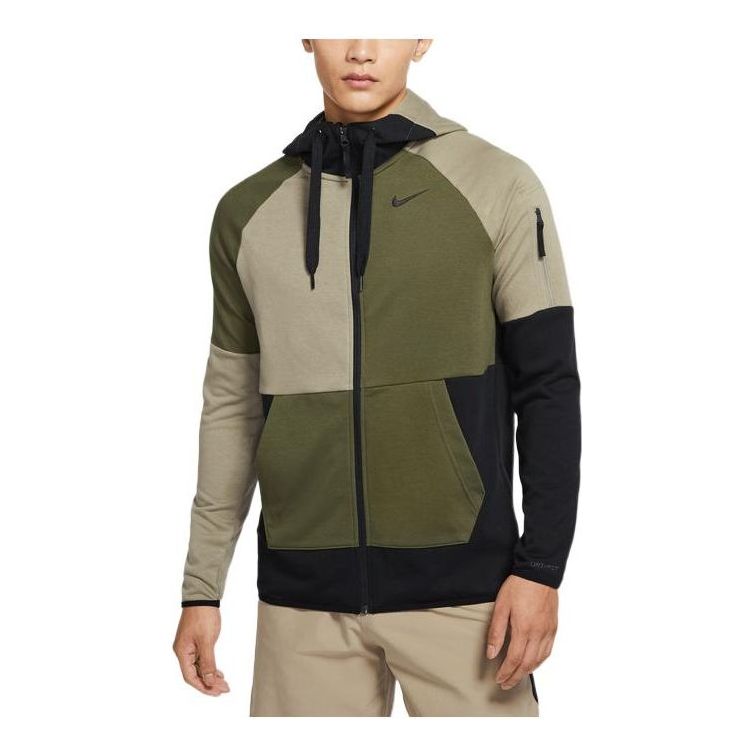 Mikina Nike DRI-FIT Color Block Hooded Jacket Zelené | DQ4788-326