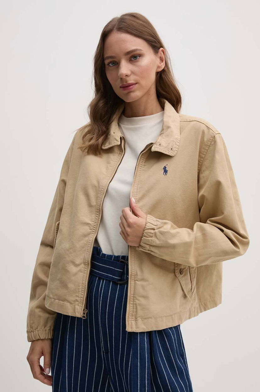 Bomber bunda Polo by Ralph Lauren Oversized Bomber Jacket Béžová | 211936442