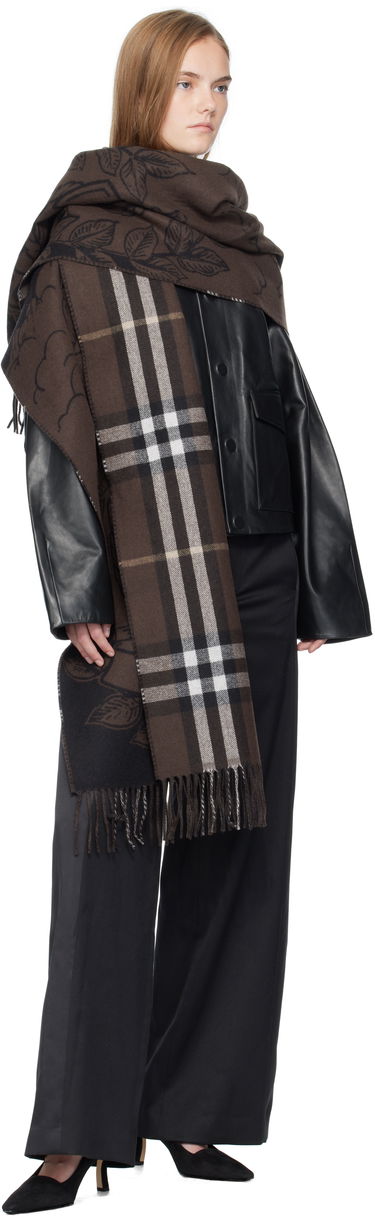 Šál Burberry Reversible Knight Scarf Hnedá | 8112978, 2