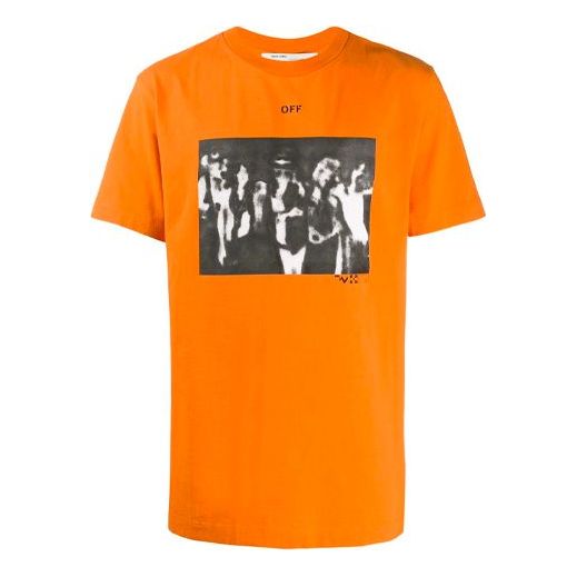 Tričko Off-White Graffiti Print Loose Fit T-Shirt Oranžová | OMAA027R201850151910, 0