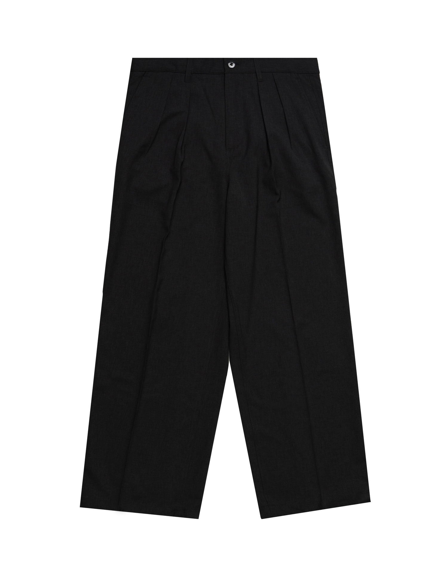 Nohavice a džínsy BEAMS Beams Wide Leg Pleated Slacks Čierna | 11230581120-19, 0