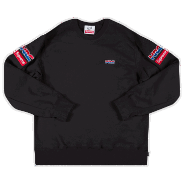 Mikina Supreme Honda Fox Racing x Crewneck Čierna | FW19SW6 BLACK, 0