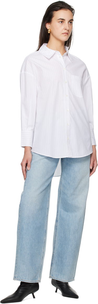 Košeľa Anine Bing Striped Oversized Cotton Shirt Biela | A-07-10543-MTL31, 3