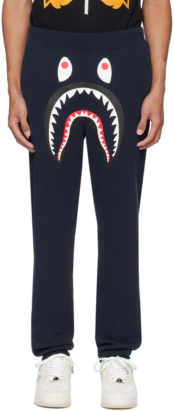 Tepláky BAPE ABC Camo Shark Sweatpants Navy | 001PTJ801016M, 0