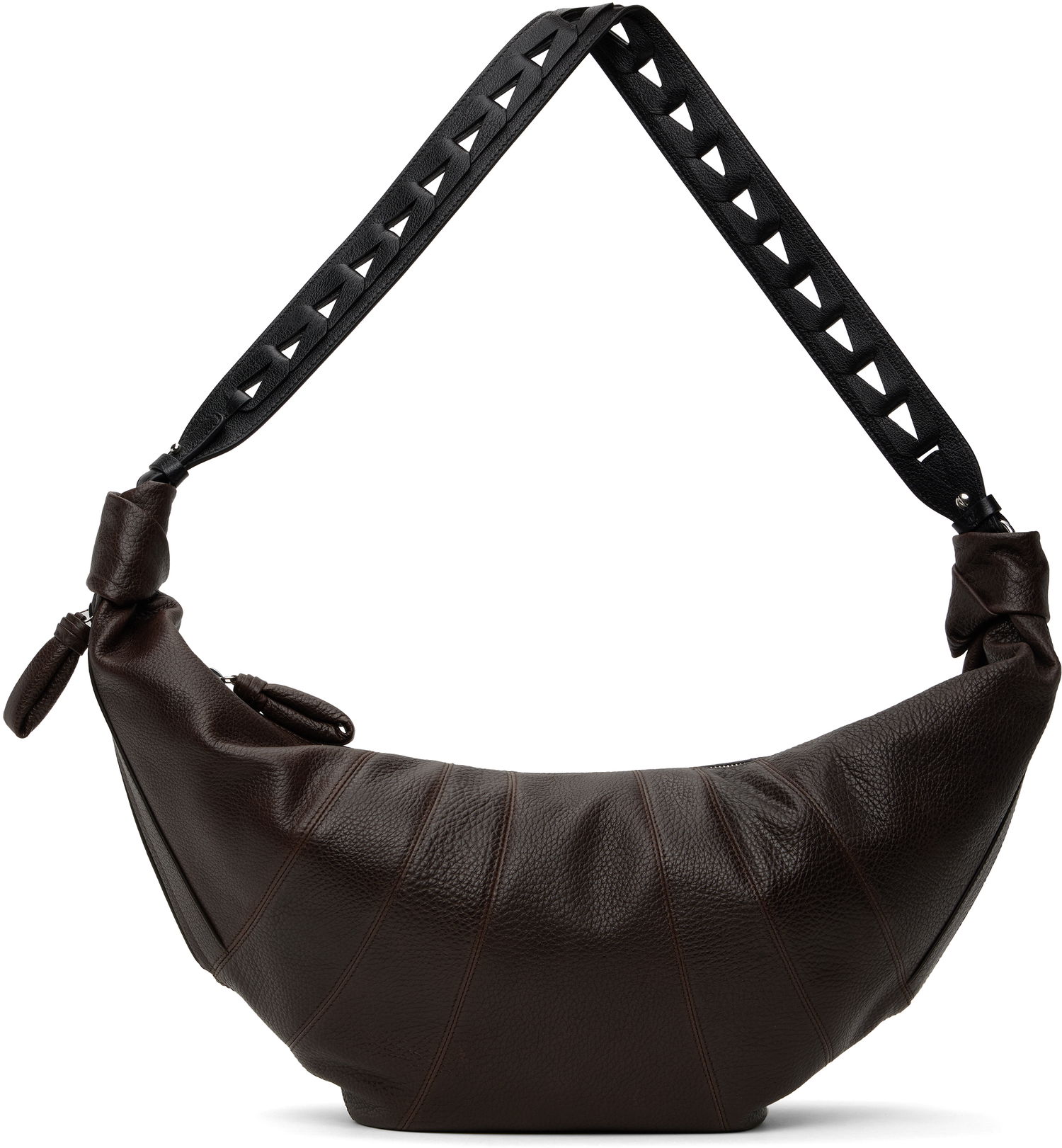 Kabelka LEMAIRE LEMAIRE Woven Chevron Large Croissant Bag Hnedá | BG0151 LL139, 0