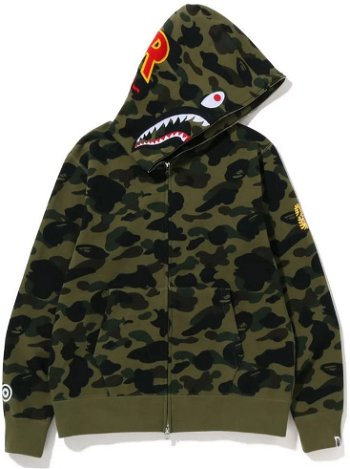 BAPE 1st Camo 2nd Shark Full Zip Hoodie 1J70115006-GRN