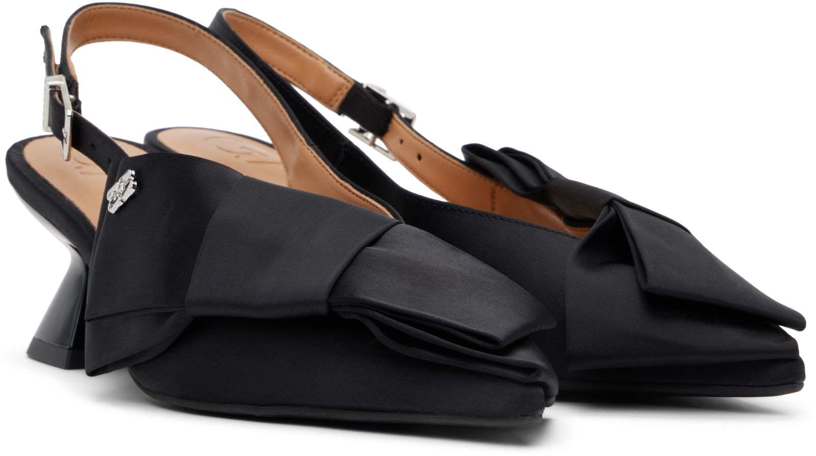 GANNI Bow Kitten Heel Pumps