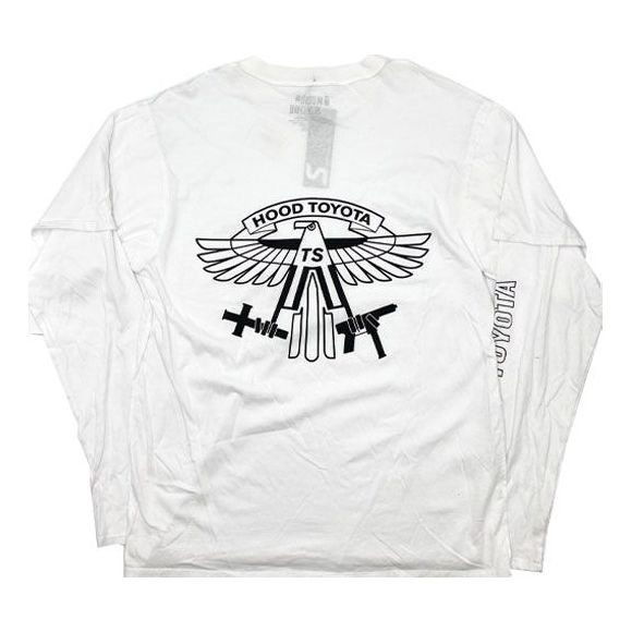 Tričko Cactus Jack by Travis Scott Travis Scott Cactus Jack Long Sleeve Hood Toyota T-Shirt Biela | TC-342