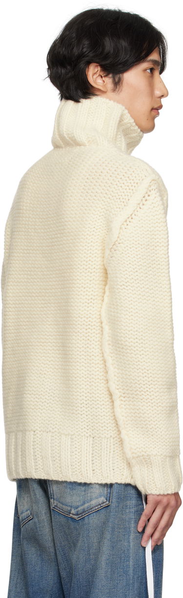Sveter Maison Margiela MM6 Maison Margiela Chunky Wool Turtleneck Sweater Biela | SH2HA0008 M13166, 2