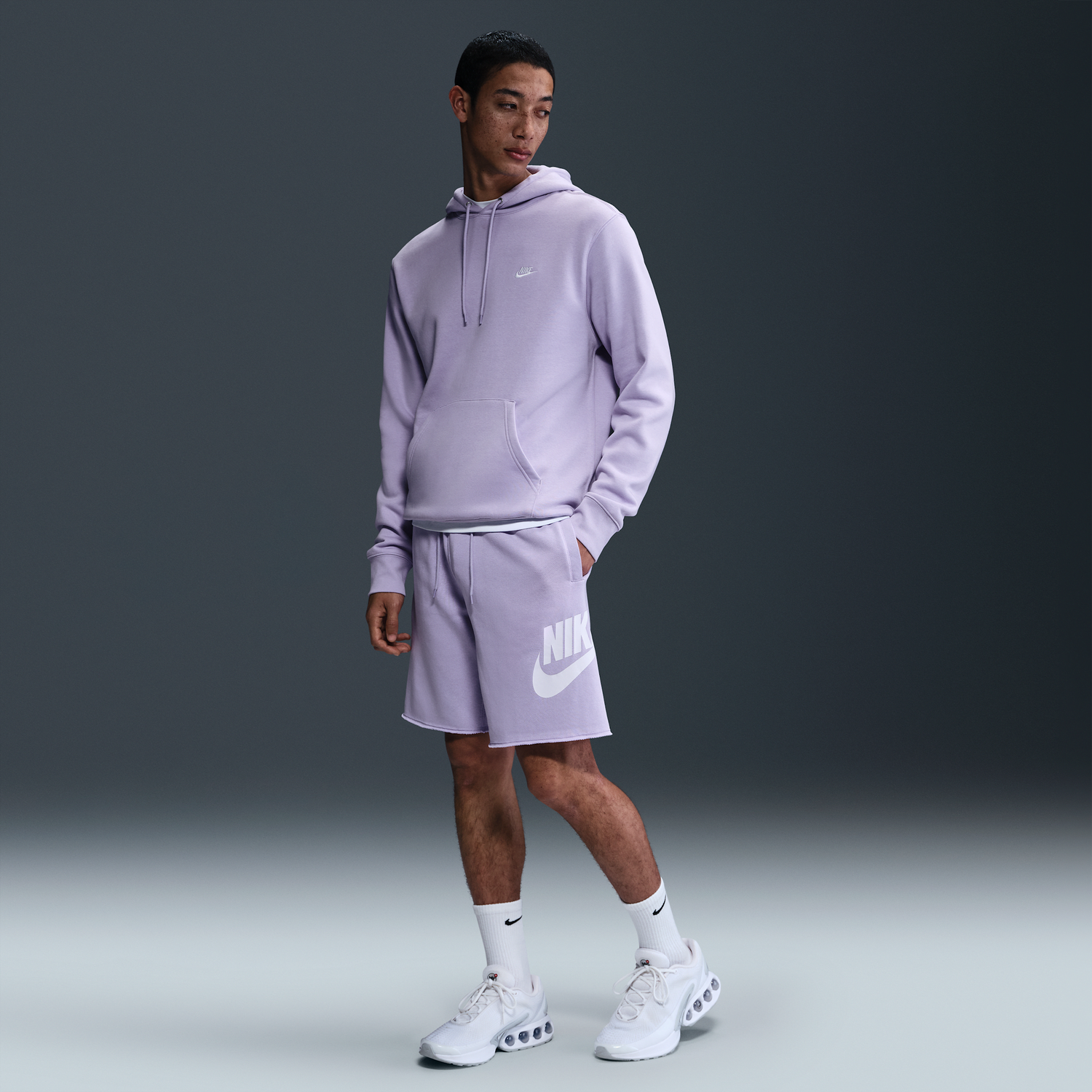 Mikina Nike Club Alumni Fleece Shorts Fialová | FQ4950-515, 0