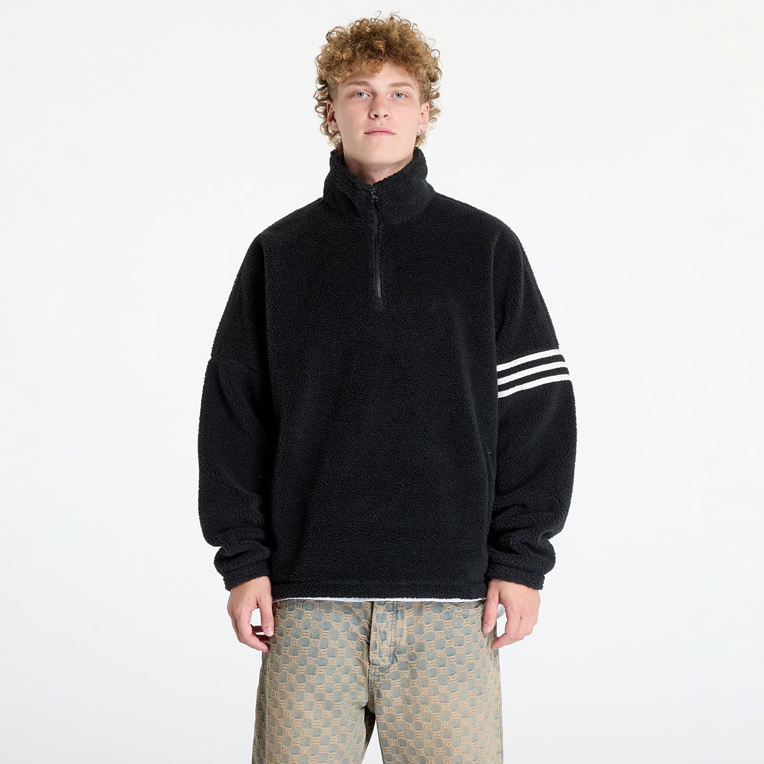 Mikina adidas Originals Neuclassic Polarfleece 1/2 Zip Sweatshirt Black Čierna | IW0976, 0