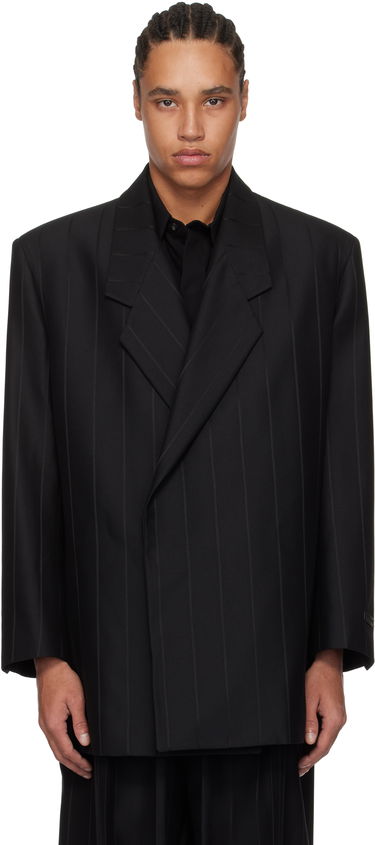 Kabáty Fear of God Fear of God Pinstripe Relaxed Blazer Čierna | FGE260-602TSWV, 0