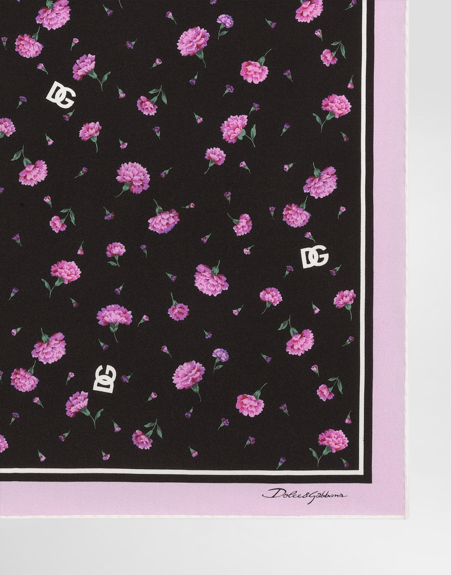 Šál Dolce & Gabbana Carnation-print Silk Twill Scarf 50x50 Rôznofarebný | FN093RGDDLIHN5XX, 1