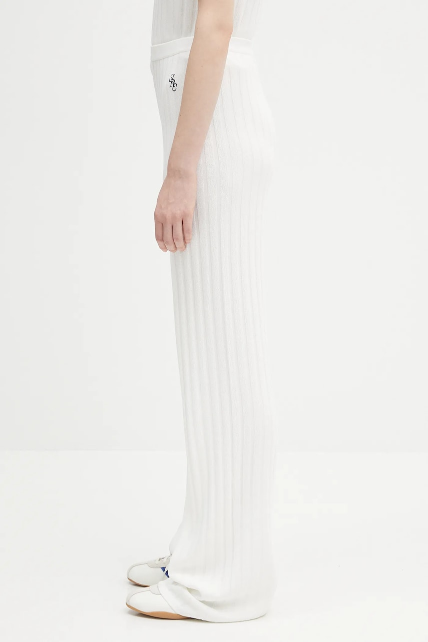 Nohavice Sporty & Rich Sporty & Rich SRC Ribbed High Waist Pants Biela | PO049620305WH37, 1