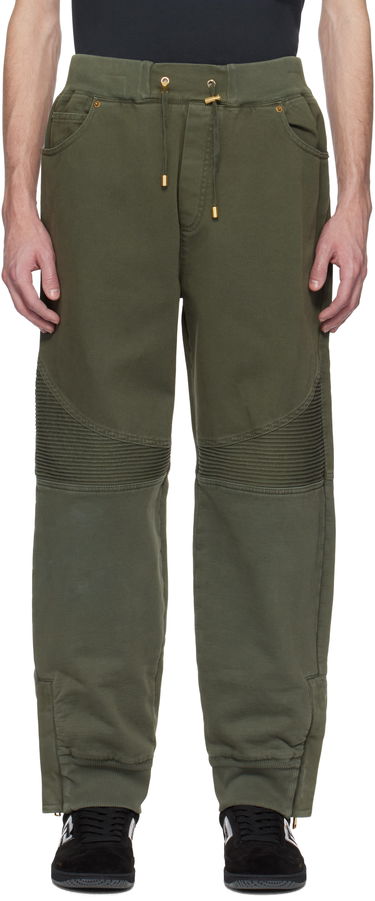 Tepláky Balmain Balmain Loose-Fit Denim & Jersey Trousers Zelené | EH1MD045DF43, 0