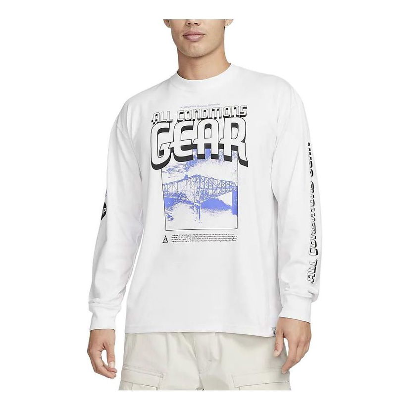 Tričko Nike ACG ACG Graphic Long Sleeve T-Shirt Biela | FQ3730-121