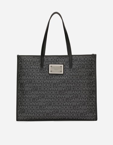 Tote bag Dolce & Gabbana Large Coated Jacquard Shopper Čierna | BM2274AJ7058B969, 0