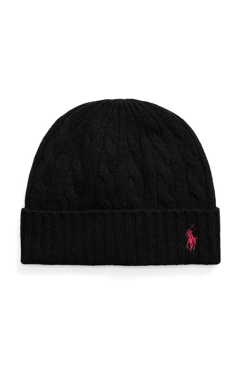 Kulicha Polo by Ralph Lauren Cable-Knit Beanie Čierna | 449959346