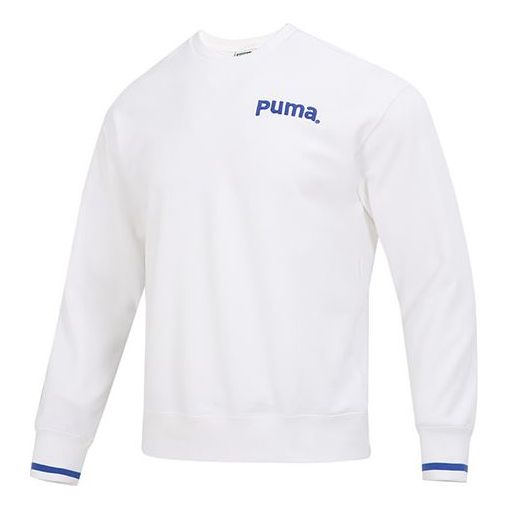 Sveter Puma Team Crew Long Sleeve Sweater Biela | 620614-02