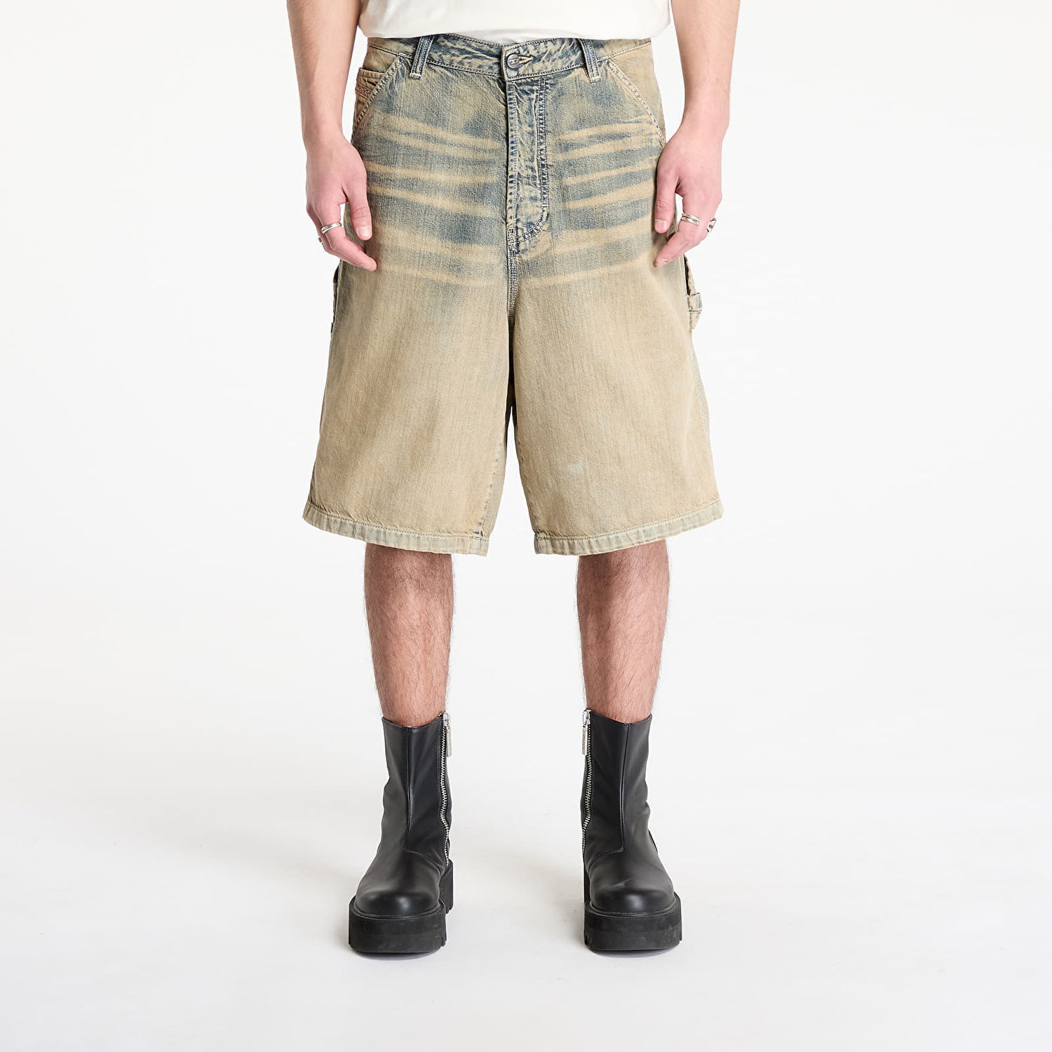 Šortky Diesel Diesel D-Livery-Short Shorts Béžová | A14072_09L49 Blue, 0