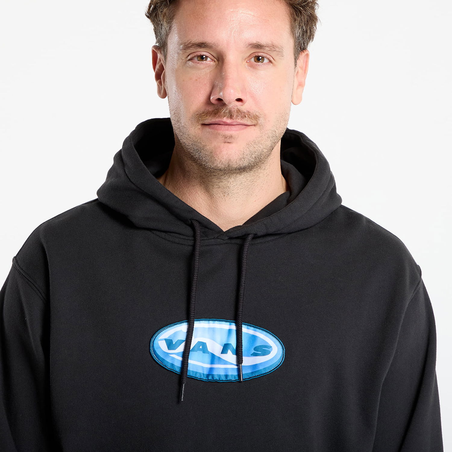 Mikina Vans 3D Retroval Pullover Hoodie Čierna | VN000QXPBLK1, 1
