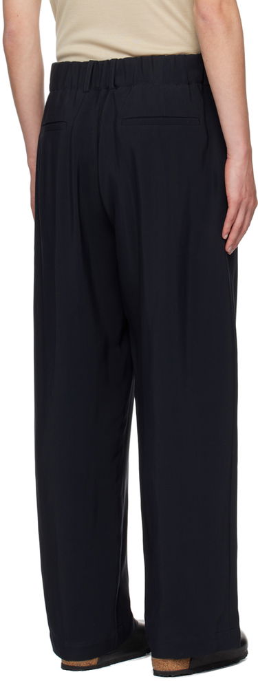 Nohavice Studio Nicholson Studio Nicholson Noam Pleated Trousers Navy | NOAM SNM - 1186, 2