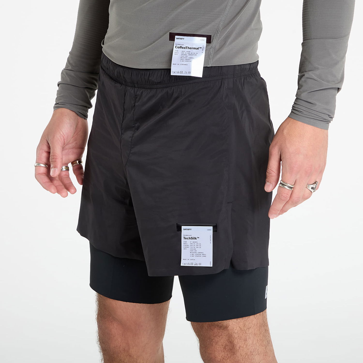 Šortky Satisfy Satisfy TechSilk 8" 2-in-1 Shorts Čierna | 12046-00000, 1