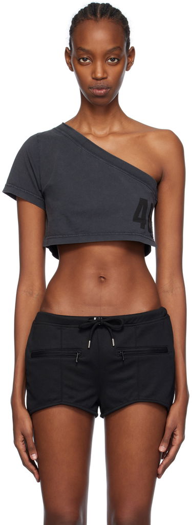 Tielko Courrèges Tuba One Shoulder Cropped T-Shirt Šedá | 124JTO238JS0109, 0