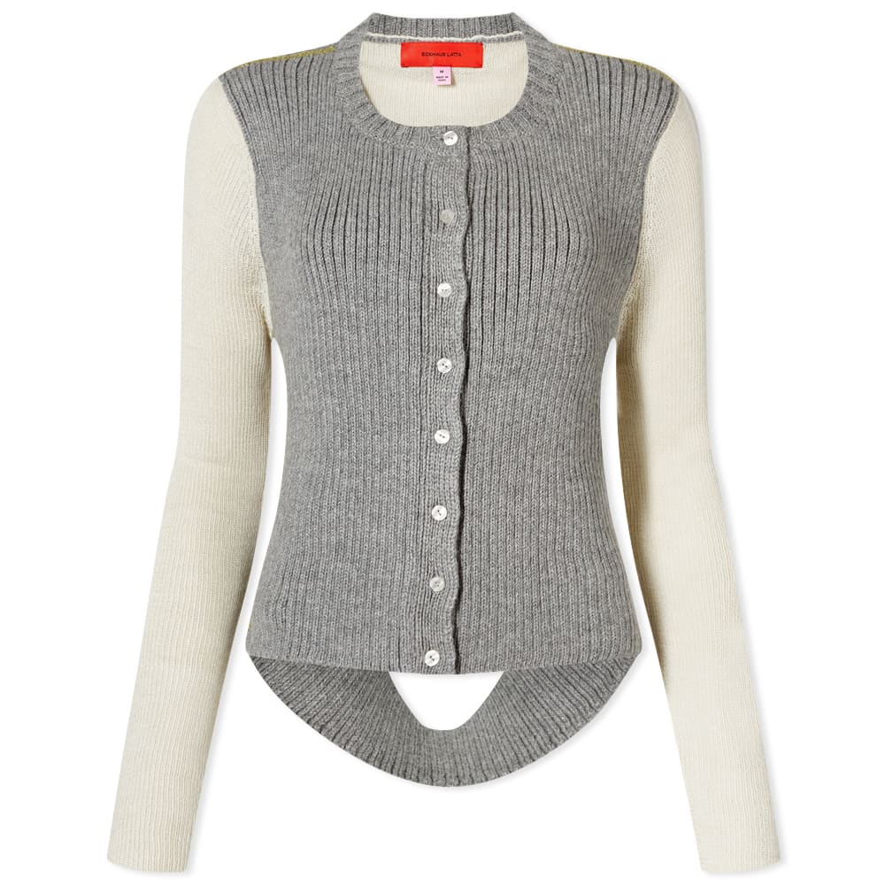 Sveter Eckhaus Latta Ash Knitted Cardigan Šedá | 4027-EL-AW22-C, 0
