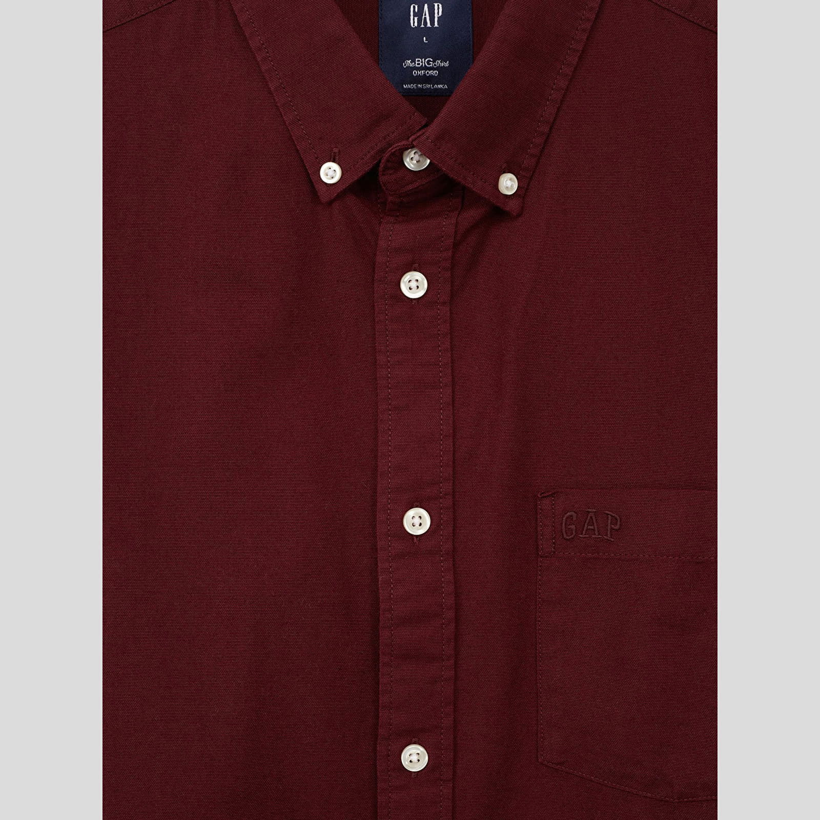 Shirt Standard Logo Oxford Shirt Noir Red XL