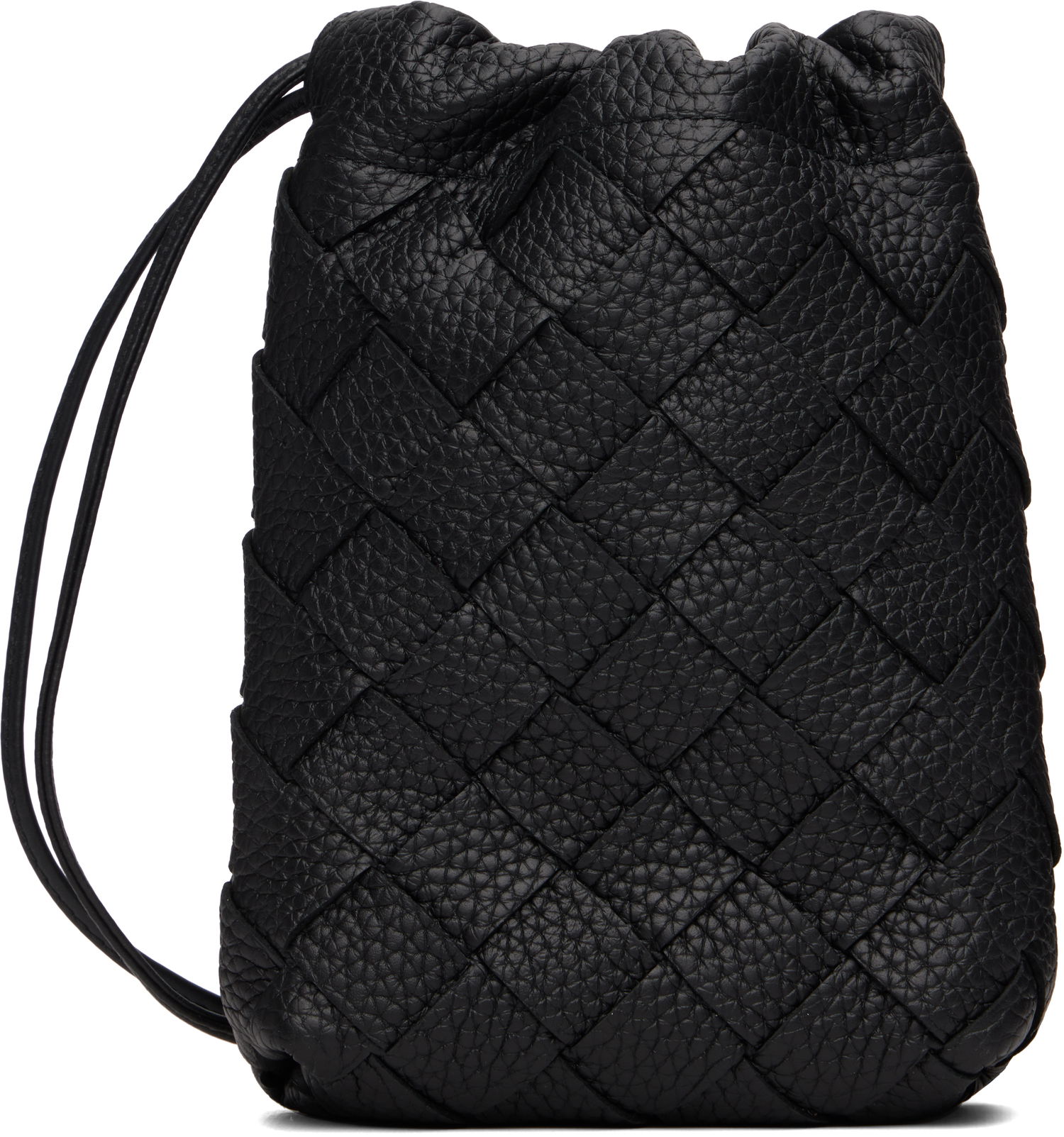 Peňaženka Bottega Veneta Bottega Veneta Vertical Woven Leather Pouch Čierna | 838786V5I538803, 0