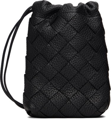 Peňaženka Bottega Veneta Bottega Veneta Vertical Woven Leather Pouch Čierna | 838786V5I538803, 0