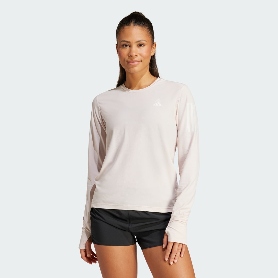 Tričko adidas Performance Own The Run Long Sleeve Béžová | IN8333, 0