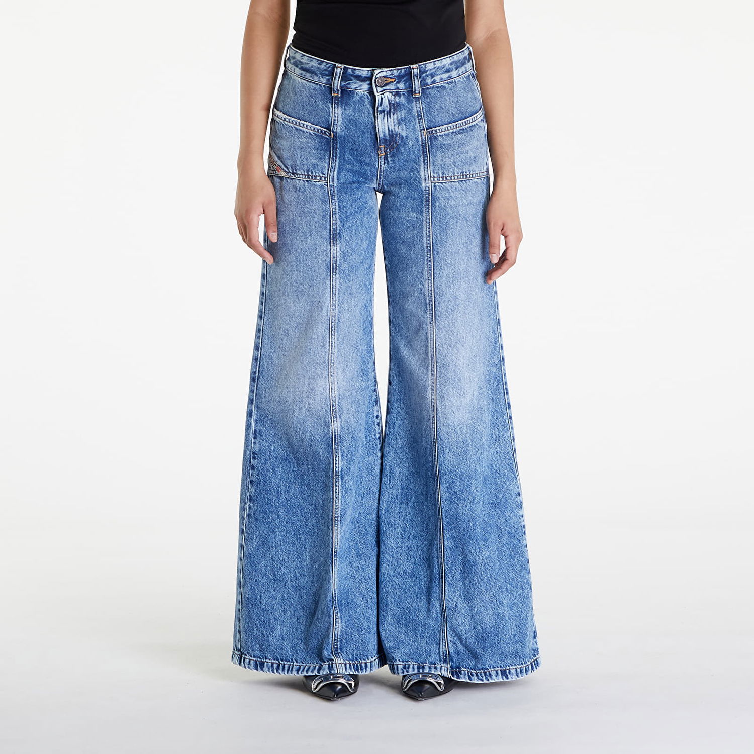 Džínsy Diesel D-Akii Trousers Blue Modrá | AKII_09H95 Blue, 0