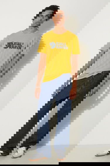 Tričko FJÄLLRÄVEN T-shirt with Logo Print Žltá | F87310, 1