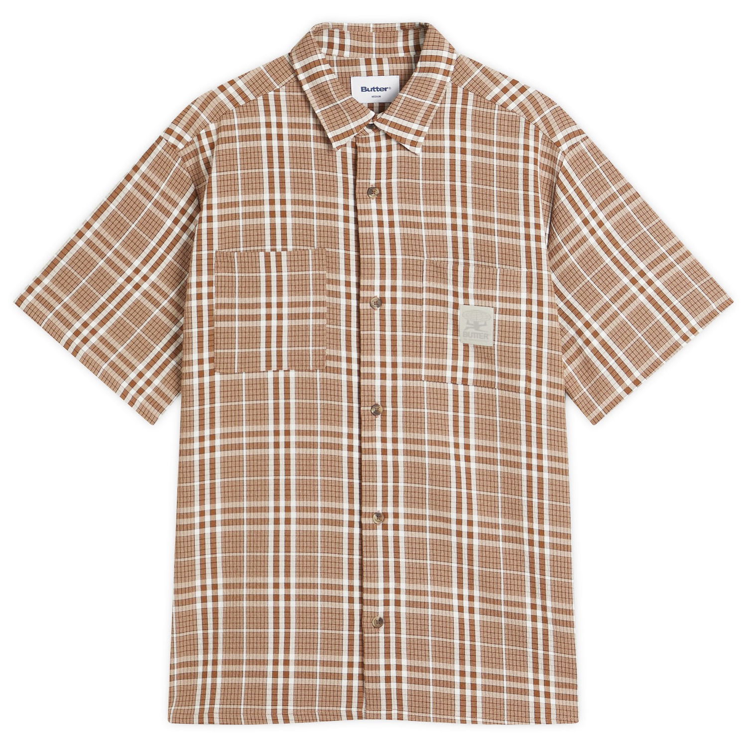 Košeľa Butter Goods Equipment Plaid Short Sleeve Shirt Hnedá | BG252408-Map, 1