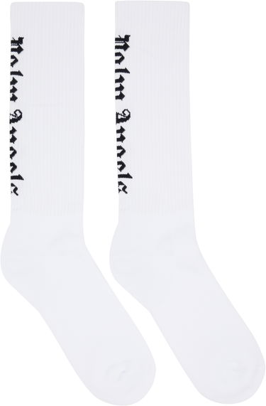 Ponožky Palm Angels Palm Angels Gothic Logo Socks Biela | PMRA009F24FAB0010110, 0