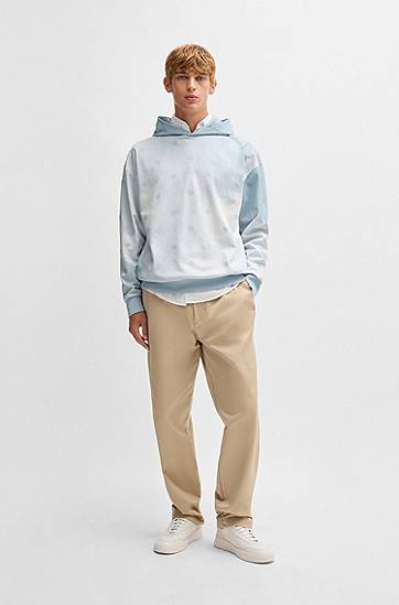 Mikina BOSS Double B Monogram Hoodie Modrá | 50531740, 1